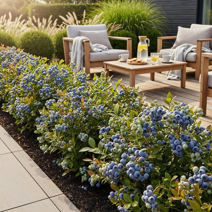 Heidelbeerpflanze (Vaccinium corymbossum 'Bluecrop') – Topf 9 cm – 6 Heidelbeeren