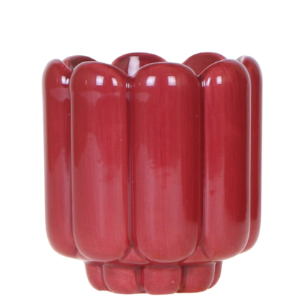 Kolibri Home | Retro Shine decorative pot - Red - Ø9cm