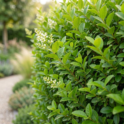 Ligustrum ovalifolium - Gewone Liguster - 40x Haagplanten - Groenblijvend - Groen - Pot 9cm - Hoogte 35-45cm