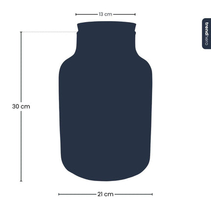 Terrarium fles met verlichting - Milky - Ø21cm - ↑30cm