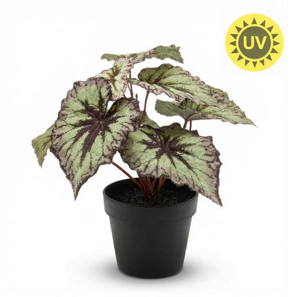 Artificial Begonia plant in pot - ↕26 cm