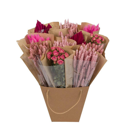 Fleurs séchées - Mélange Mono séché - Rose - ↕50cm