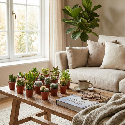Mini Cactus & Succulenten Mix - ↕5-10cm - Ø5,5cm - 18x
