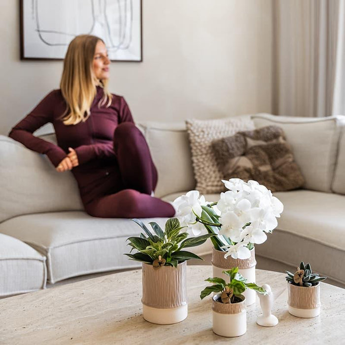 Kolibri Home | Bamboo sierpot - Sand - Ø9cm