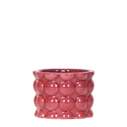 Kolibri Home | Cotton Shine decorative pot - Red - Ø6cm