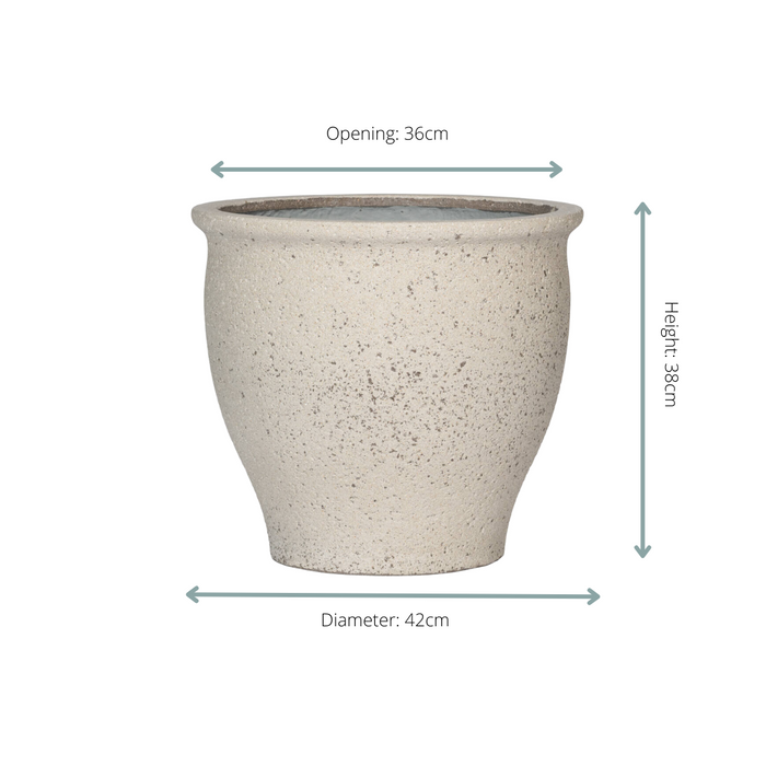 Pot Poseidon Chalk White - D42 x H38