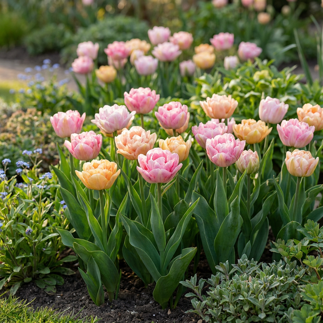 24x Tulipa Peaches & Kisses - Bloembollen - Tulp Peaches & Kisses - Diversen - Voorjaarsbloeier - Bolmaat 11/12