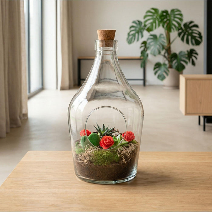 Love in a Bottle - DIY Open Planten terrarium - ↕30cm - Ø16cm