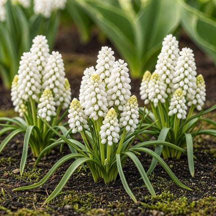 Bulbes de fleurs - Muscari White Magic - Couleur blanche - 50 bulbes - Calibre 6/7 - Paquet XXL