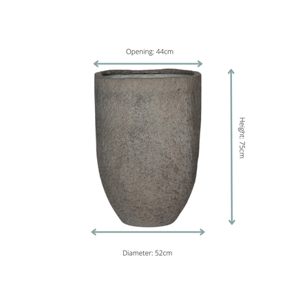 Maceta Hayes L Diorite Gray - D52 x H75