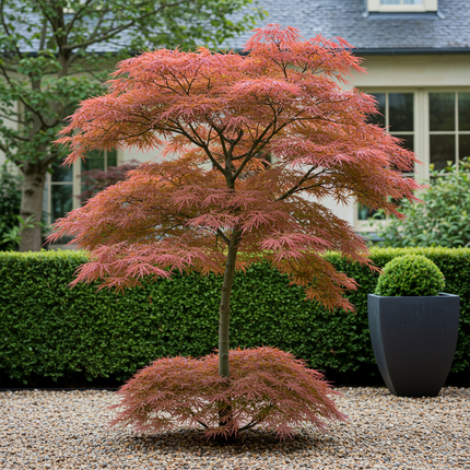 Japanese Maple - Acer palmatum Jerre Swarts - Dark Red - ↕70cm - Ø19cm - 2x