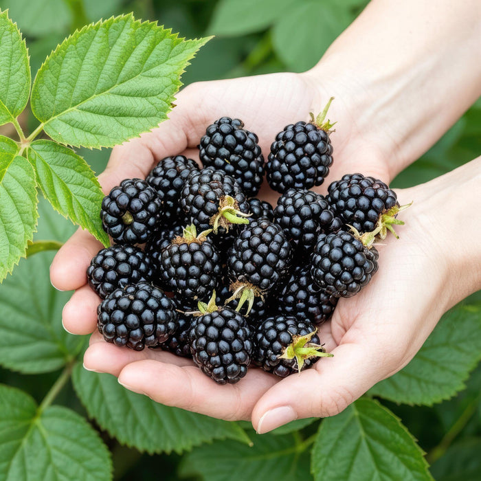 Torneløse brombær - Rubus Sort Satin - Ø9cm - 6x