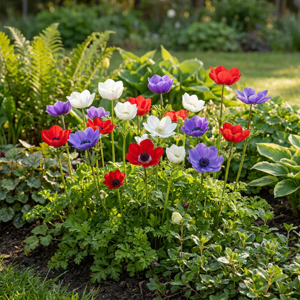 240x Anemone de Caen Mix - Bloembollen - Klaproosanemoon de Caen mix - Diversen - Voorjaarsbloeier - Bolmaat 5/6