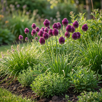 800x Allium Sphaerocephalon - Bloembollen - Kogellook - Paars - Zomerbloeier - Bolmaat 5/6
