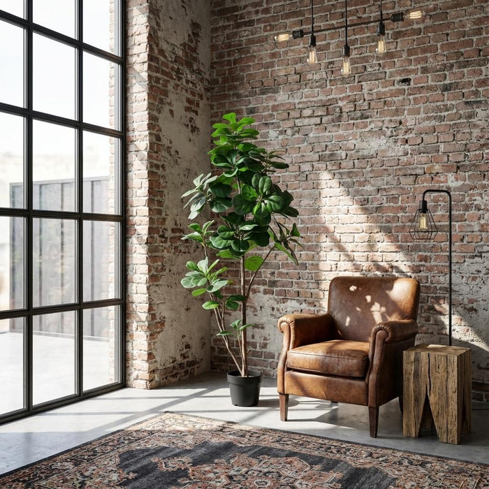 Kunstplant Ficus lyrata vertakt - ↕150cm