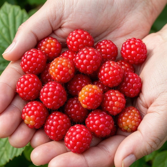 Raisin du Japon (Rubus phoenicolasius) - Rustique - 6 plants - Pot de 9 cm - Baies rouges