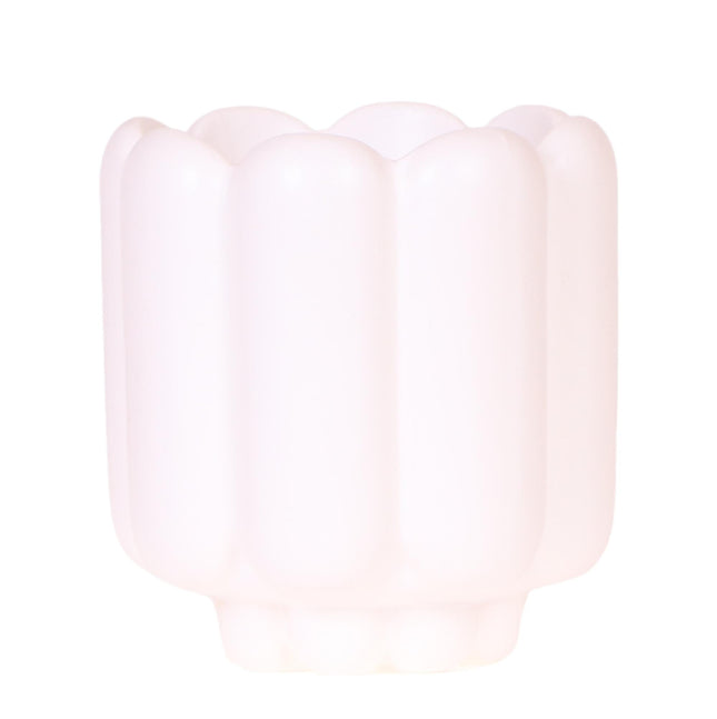 Kolibri Home | Maceta decorativa retro - Blanca - Ø9cm