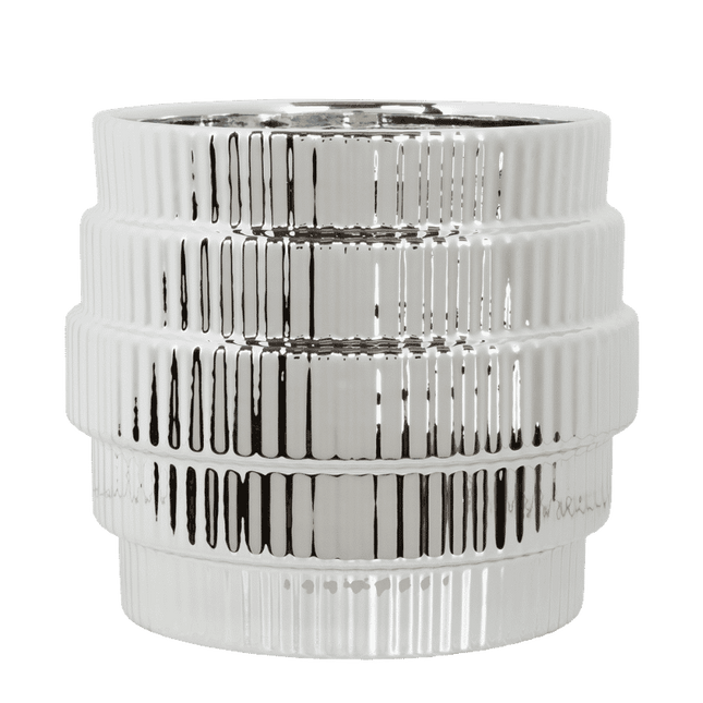 Kolibri Home | Allure Empire Shiny blomkruka - Silver - Ø12cm