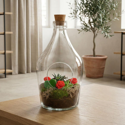Love in a Bottle - DIY Open Plant Terrarium - ↕30cm - Ø16cm