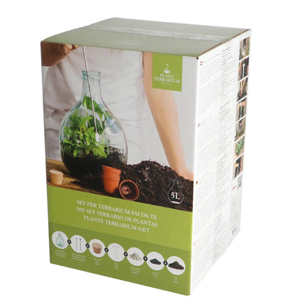 Kit Terrarium DIY 5L - Créez votre propre écosystème fermé | Coffret cadeau