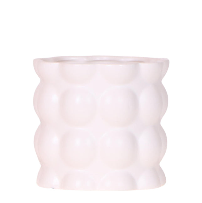 Kolibri Home | Maceta decorativa de algodón - Blanca - Ø9cm