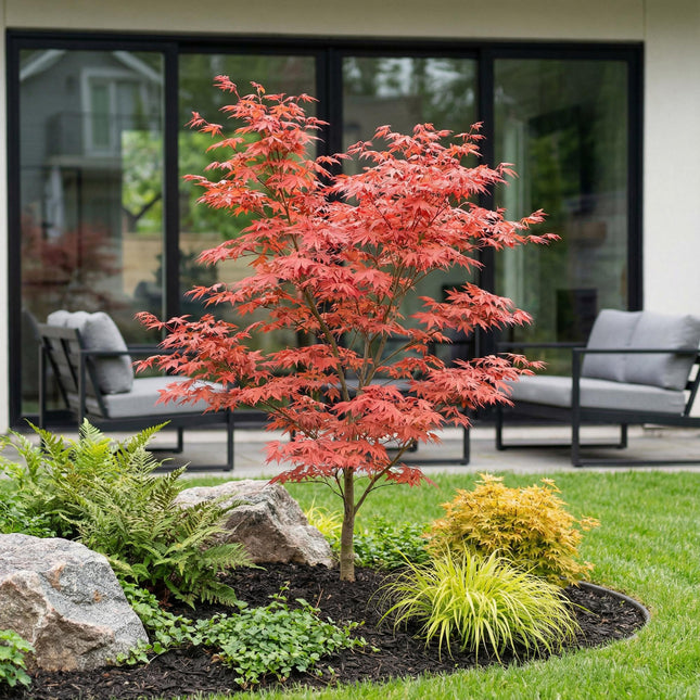 Acer palmatum Atropurpureum - Japanse Esdoorn - Paars - ↕90cm - Ø26cm