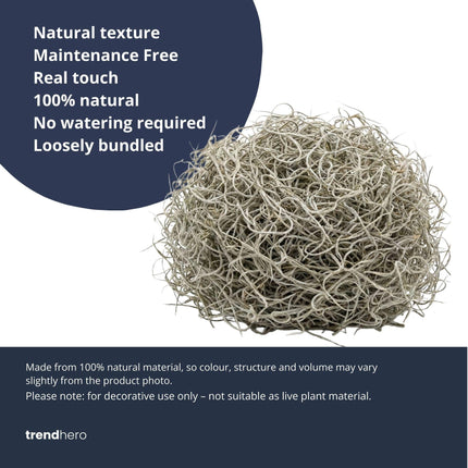 Gedroogd Tillandsia Mos – 1L – Alleen voor decoratief gebruik