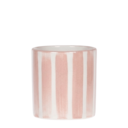 Kolibri Home | Painted Stripe sierpot - Nude - Ø9cm