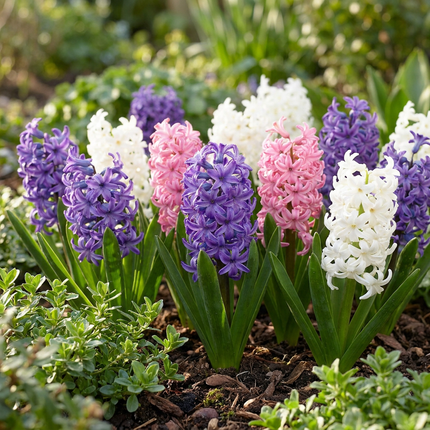 80x Hyacinthus Pastel mix - Bloembollen - Pastel mix hyacint - Pastel - Voorjaarsbloeier - Bolmaat 14/15