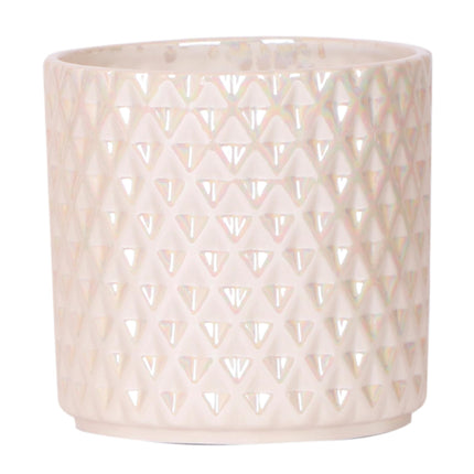 Kolibri Home | Vaso decorativo Diamond Pearl - Travertino - Ø12cm