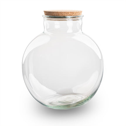 Terrarium fles met kurk - Bolder Bob - Ø 30 cm ↑ 31 cm - Zonder LED-kurk