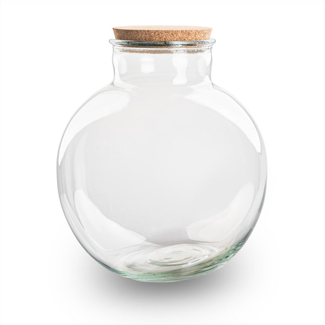 Terrariumflasche mit Korken - Bolder Bob - Ø 30 cm ↑ 31 cm - Mit LED-Korken