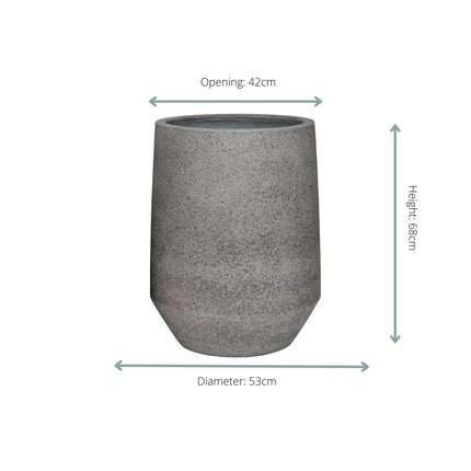 Pot Harith High L Diorite Gray - D53 x H68