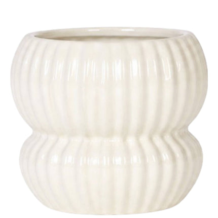 Kolibri Home | Horizon sierpot - Wit - ∅12cm
