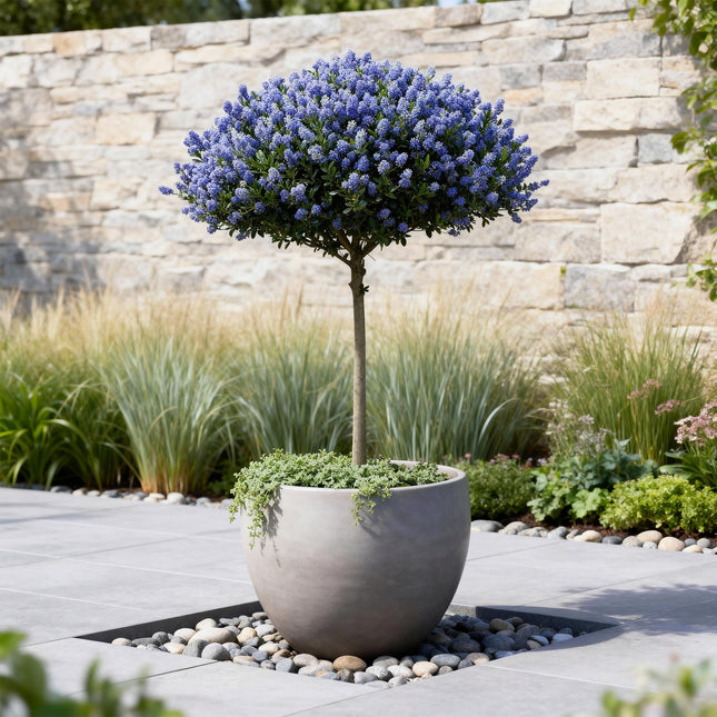 Ceanothus Thyrsiflorus Repens - Lillà americano - Fiore viola - ↕90cm - Ø19cm