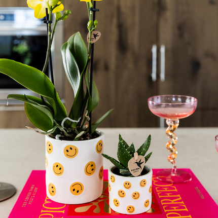 Kolibri Home | Doniczka dekoracyjna Smiley - Ø9 cm