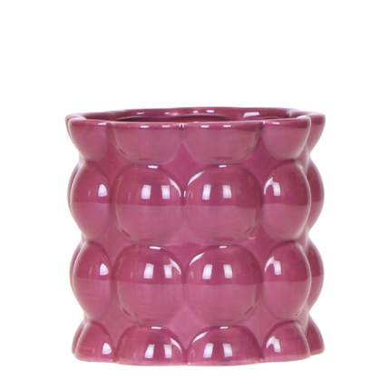 Kolibri Home | Cotton Shine decorative pot - Purple - Ø9cm