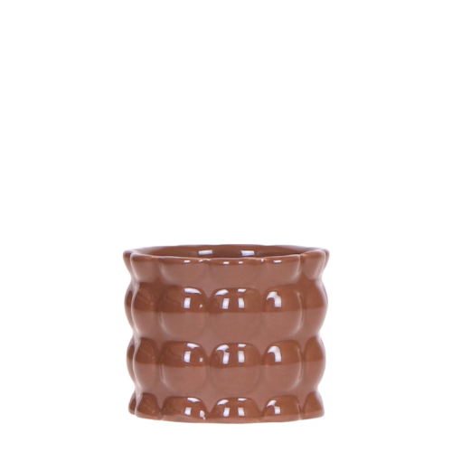 Kolibri Home | Maceta decorativa Cotton Shine - Marrón - Ø6cm