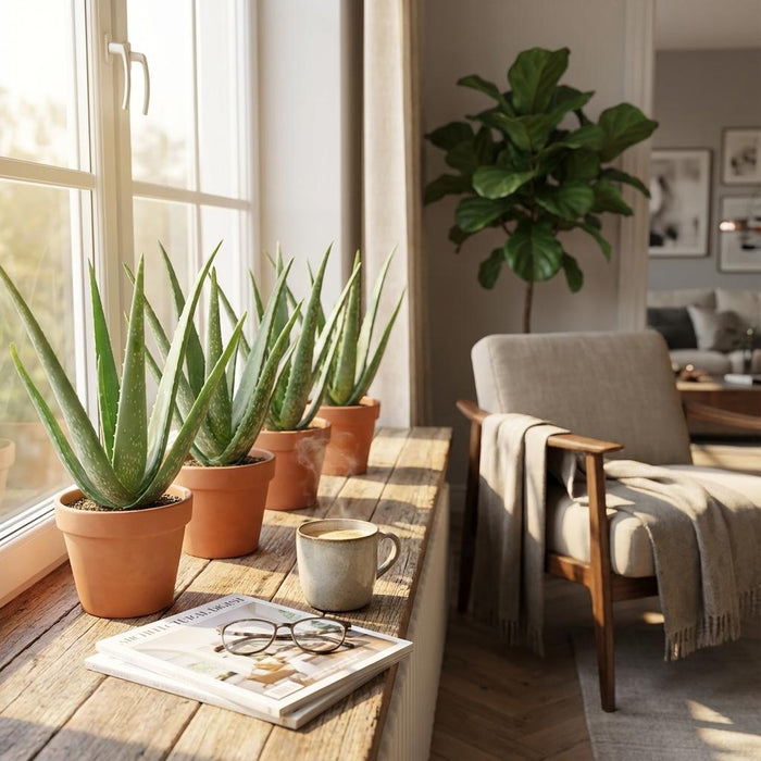 Aloë Vera - ↕35-40cm - Ø10,5cm - 4x