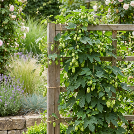 Humulus lup. Nordbrau - Noordbrouwhop 6x - Groen - Klimplant - Ø9cm - ↕35cm