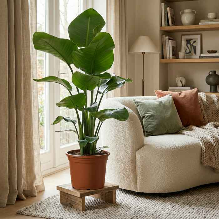 Strelitzia Nicolai - Paradijsvogelplant - ↕80-90cm - Ø19cm