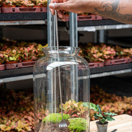 Outil pour terrarium - Râteau - 16-49 cm - Télescopique - Acier inoxydable (RVS)