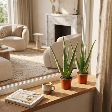 Aloe Vera - ↕35-40cm - Ø10,5cm - 2x