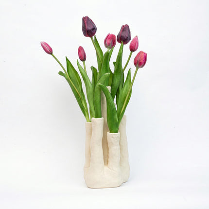 Tulip Touch - Set di tulipani - Tulipani artificiali con vaso a più beccucci