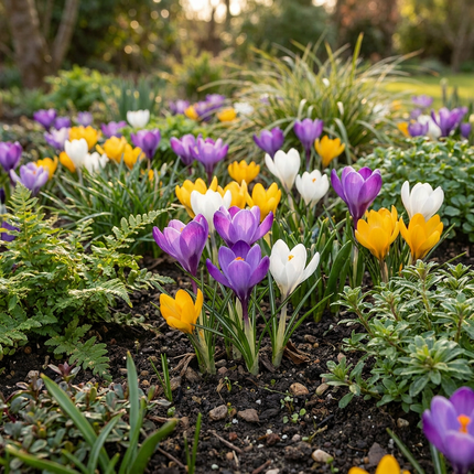 50x Crocus Species mix - Bloembollen - Krokus soortenmix - Diversen - Verwilderingsbol - Bolmaat 5/6