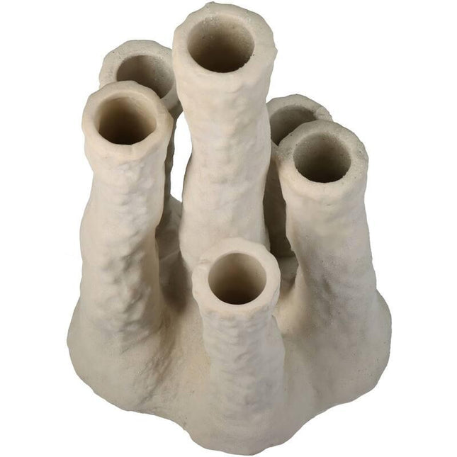 Portafiori color corallo – ecru – Vaso con beccuccio