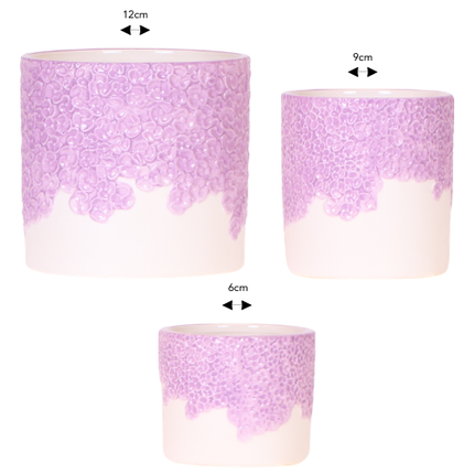 Kolibri Company | Combi deal | Bloom sierpot paars – set 6cm + 9cm + 12cm