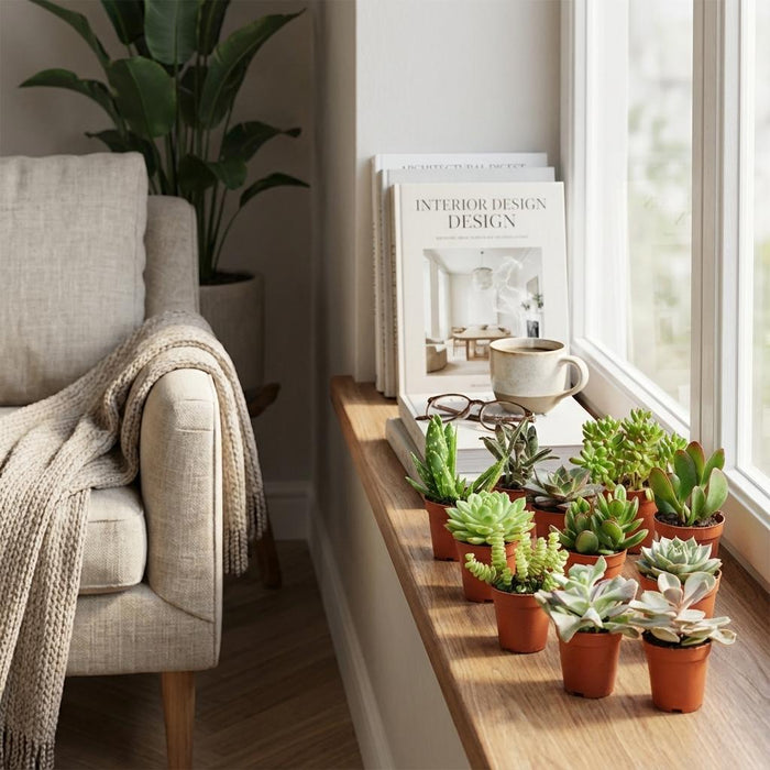 Mini Vetplanten Mix - ↕5-10cm - Ø5,5cm - 18x