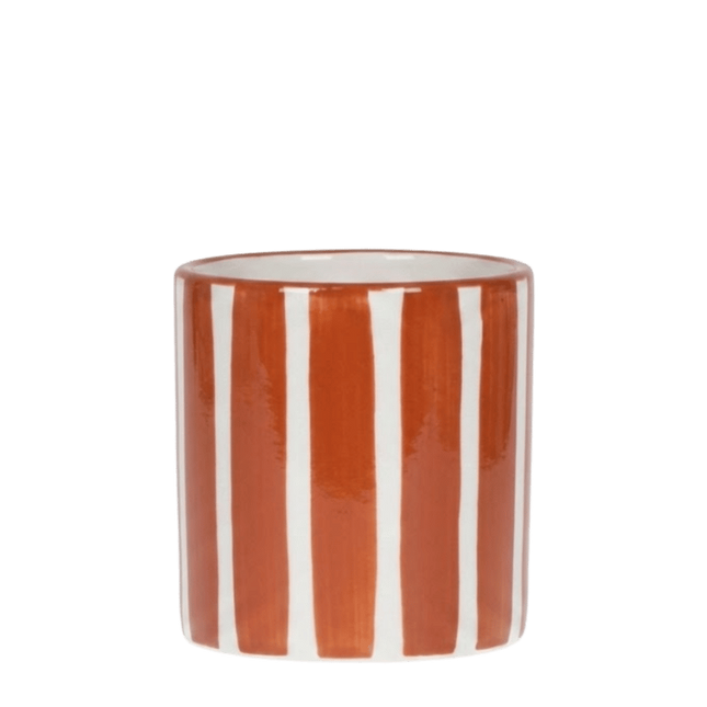 Kolibri Home | Painted Stripe sierpot - Oranje - Ø9cm