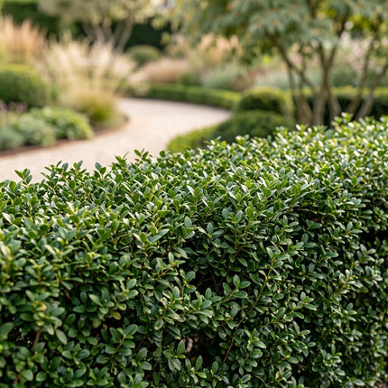 Ilex crenata Stokes - Japanse Hulst - 24x Haagplanten - Groenblijvend - Groen - Pot 9cm - Hoogte 20-30cm